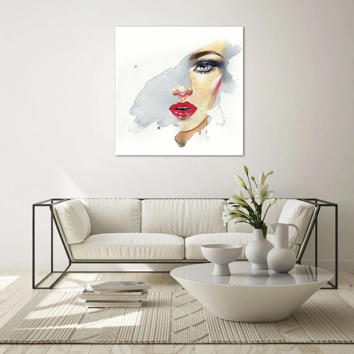 Obraz na skle - Odraz v kapce vody - 40x40 cm