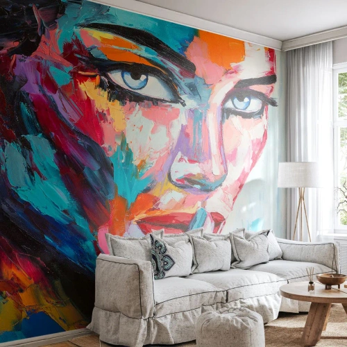 Fototapeta Premium Canvas - Naše první tajemství - Portrét ženy, Tvář, Kus - 350x256 cm