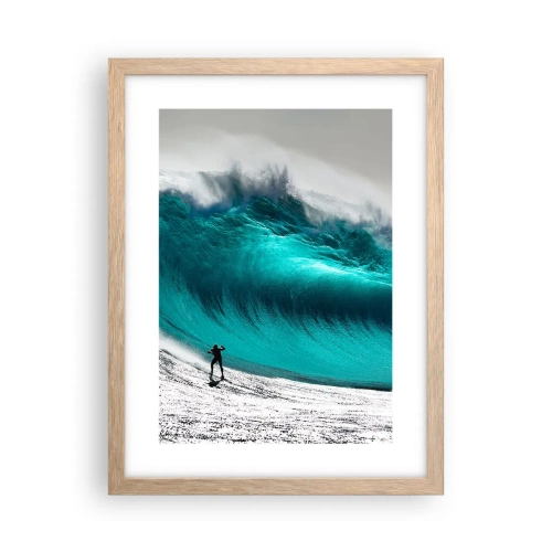 Plakát v rámu světlý dub - Výzva přijata - 30x40 cm