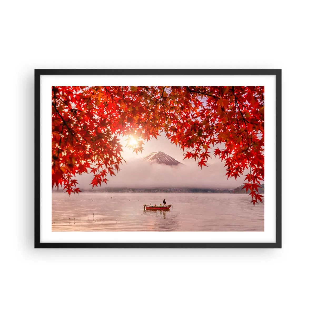 Plakát v černém rámu - V japonském stylu - 70x50 cm