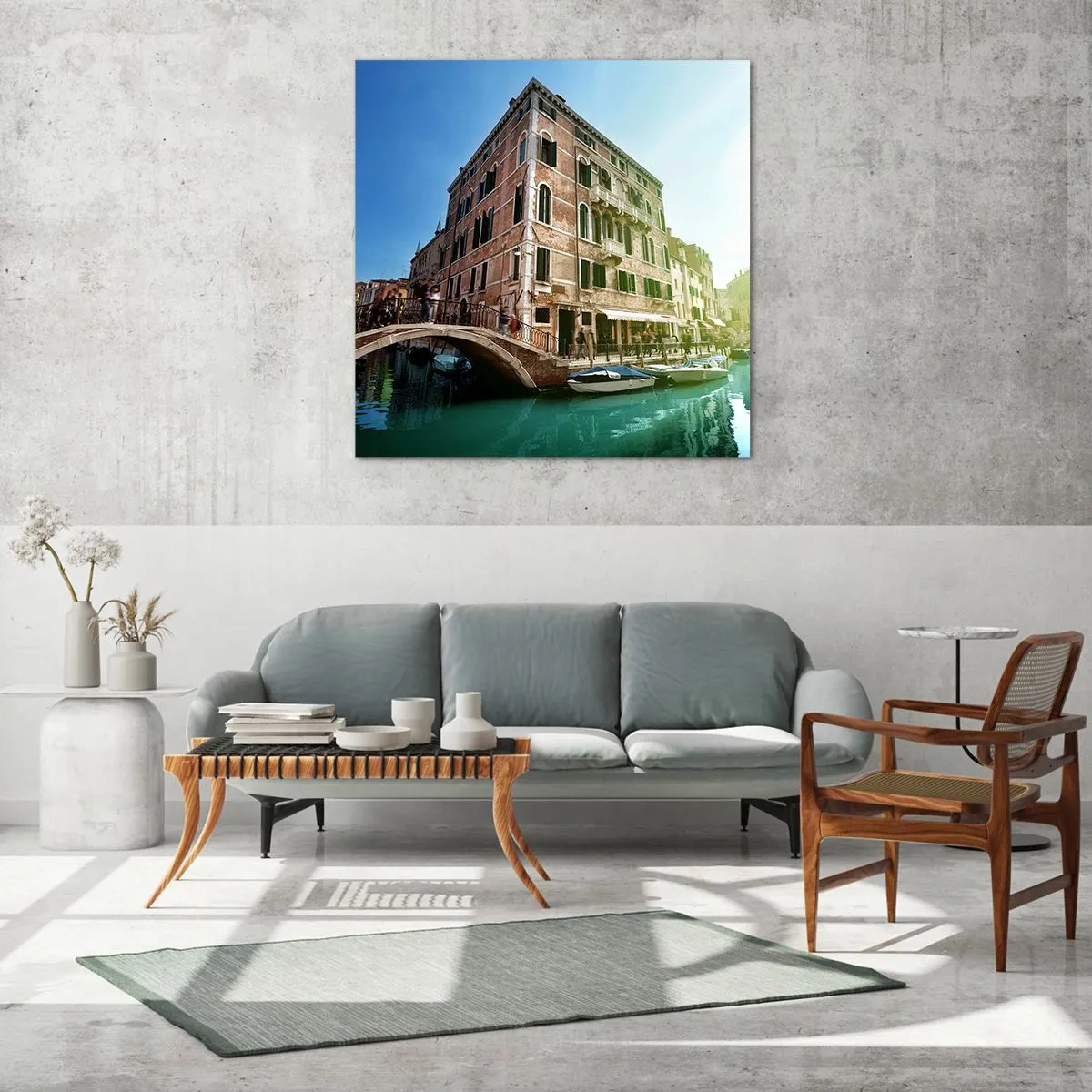 Obraz na skle - Benátky - Amore Mio - 70x70 cm