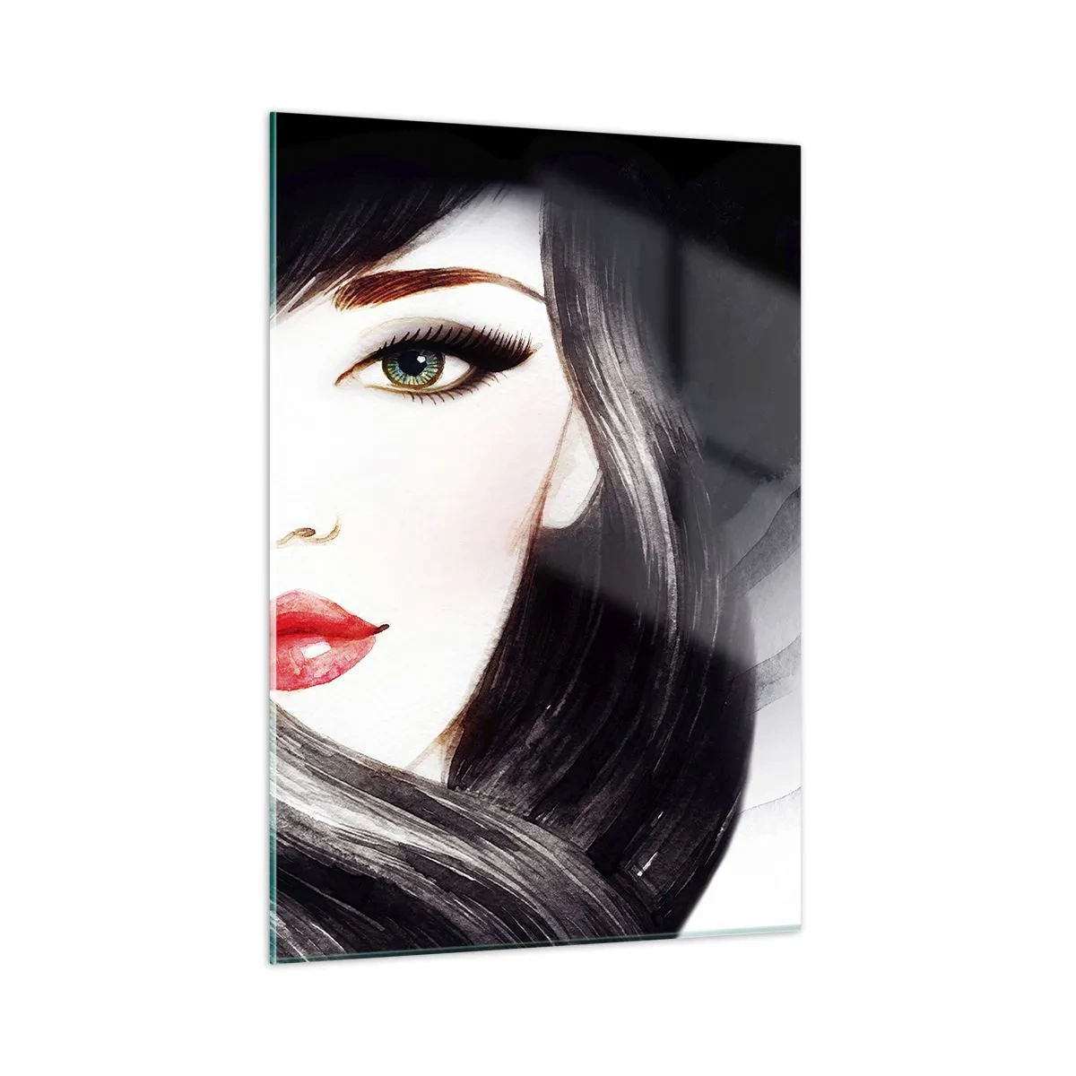 Obraz na skle - Safírový pohled - 50x70 cm