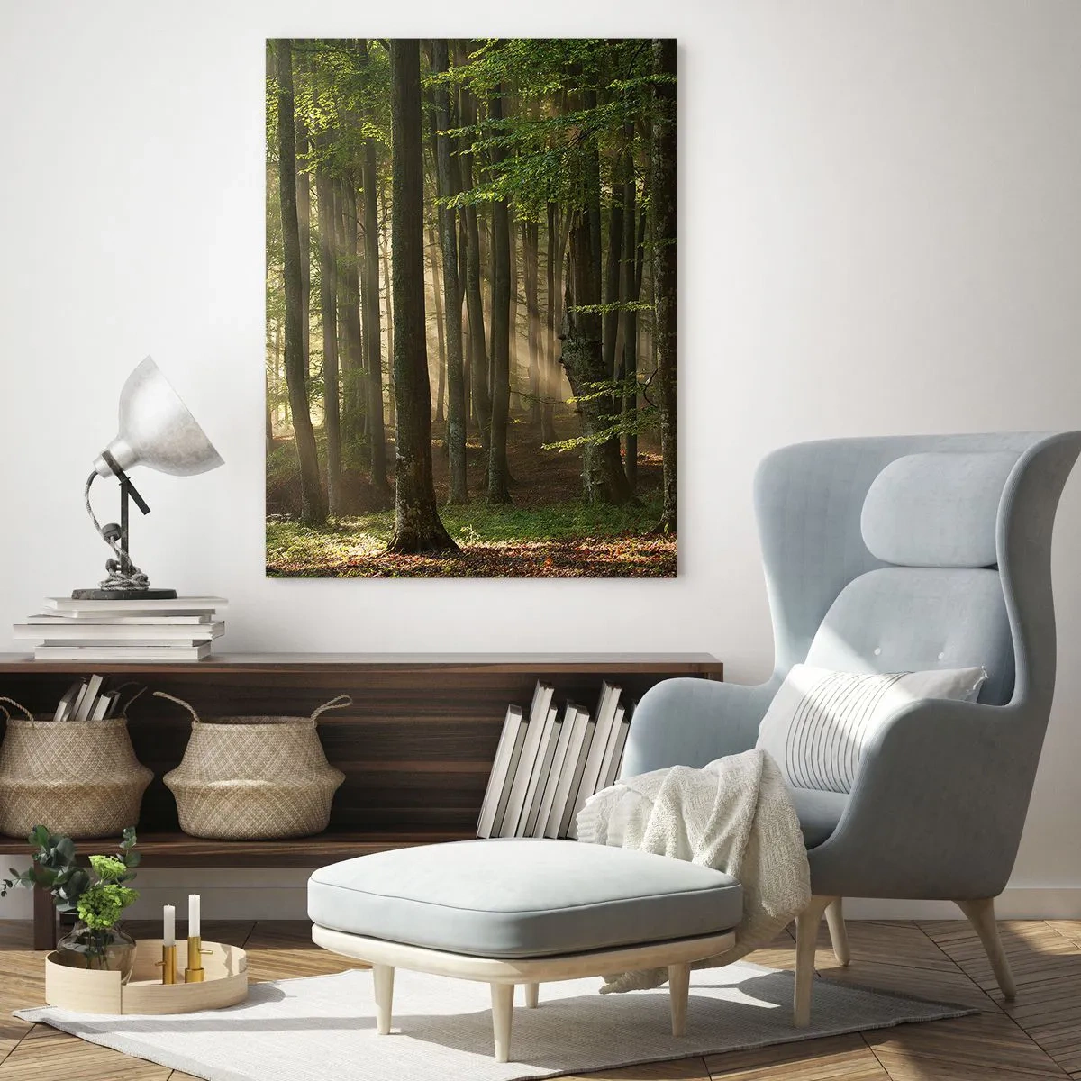 Obraz na skle - Rozzářený v jarním ránu - 50x70 cm