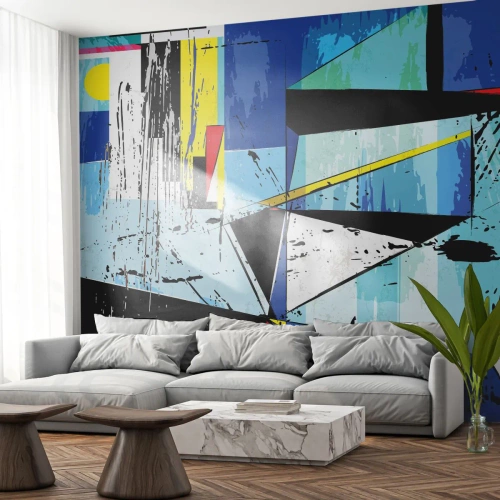 Fototapeta Samolepicí Deluxe Sticker - Dívat se na svět z úhlu… - Abstrakce, Kus, Moderní vzor - 100x70 cm