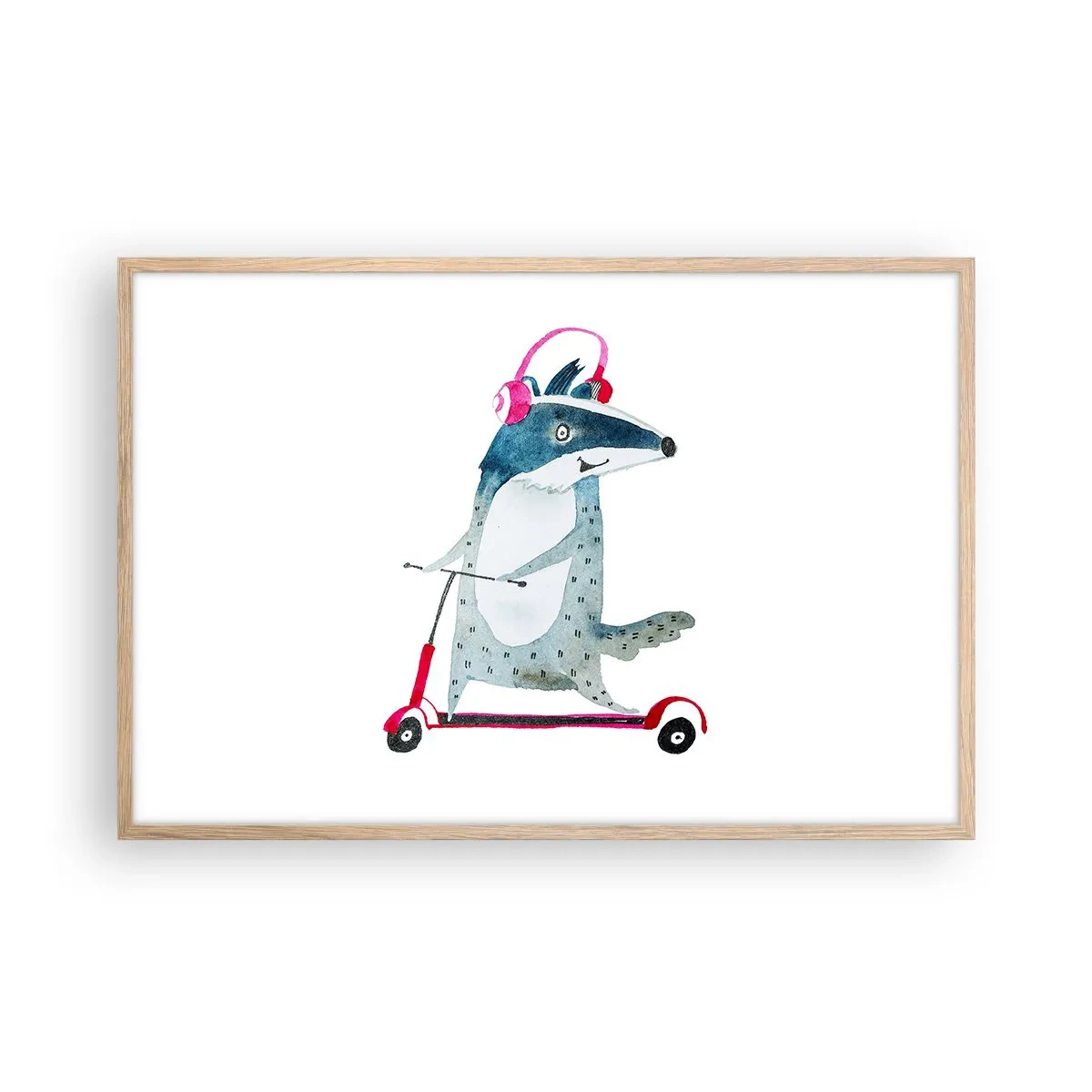 Plakát v rámu světlý dub - Jezevčí radosti - 91x61 cm