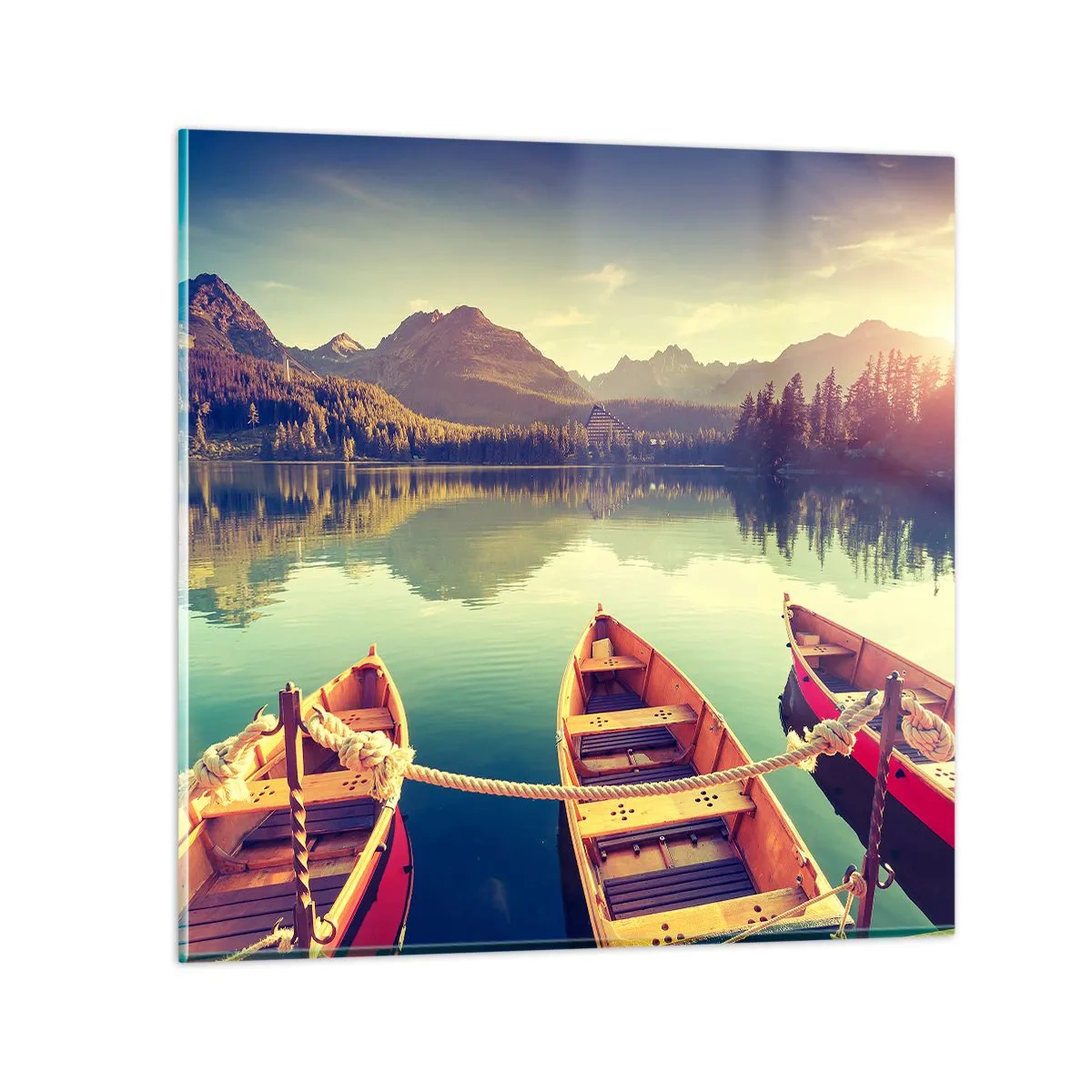 Obraz na skle - Žít podle jejich zákonů - 40x40 cm