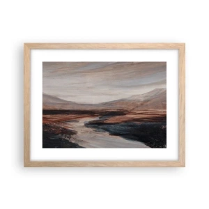 Plakát v rámu světlý dub -  Klidné údolí - 40x30 cm