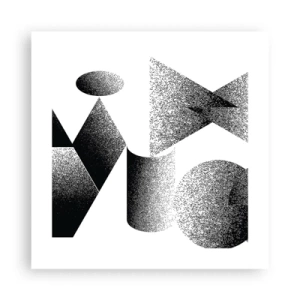 Plakát - Úhly a ovály - 40x40 cm