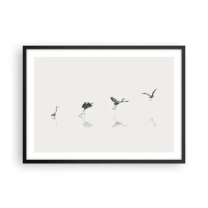 Plakát v černém rámu - Čtyři jednoduché kroky - 70x50 cm