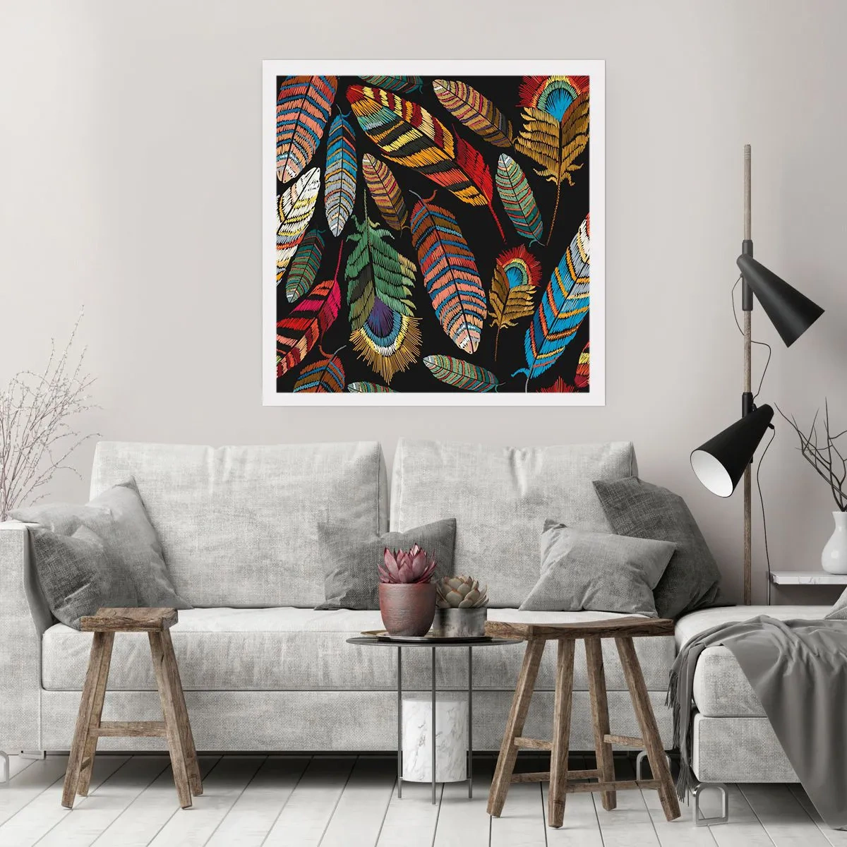 Plakát - Ptačí karneval - 40x40 cm