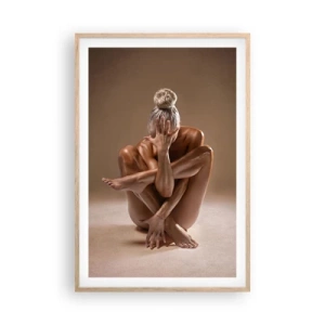 Plakát v rámu světlý dub - Jednota těla a ducha - 61x91 cm