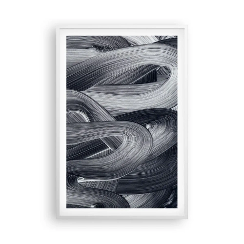 Plakát v bílém rámu - Plynulost reality - 61x91 cm