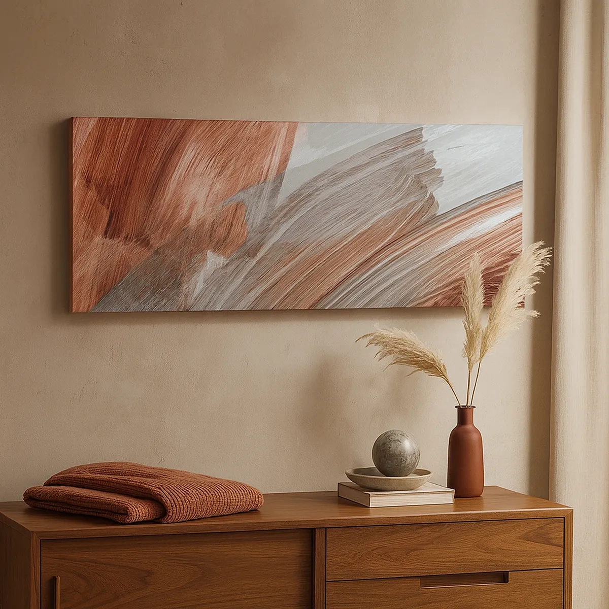 Obraz na plátně - Podzimní větrná abstrakce - 30x30 cm