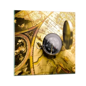 Obraz na skle - Co tak na konec světa? - 70x70 cm