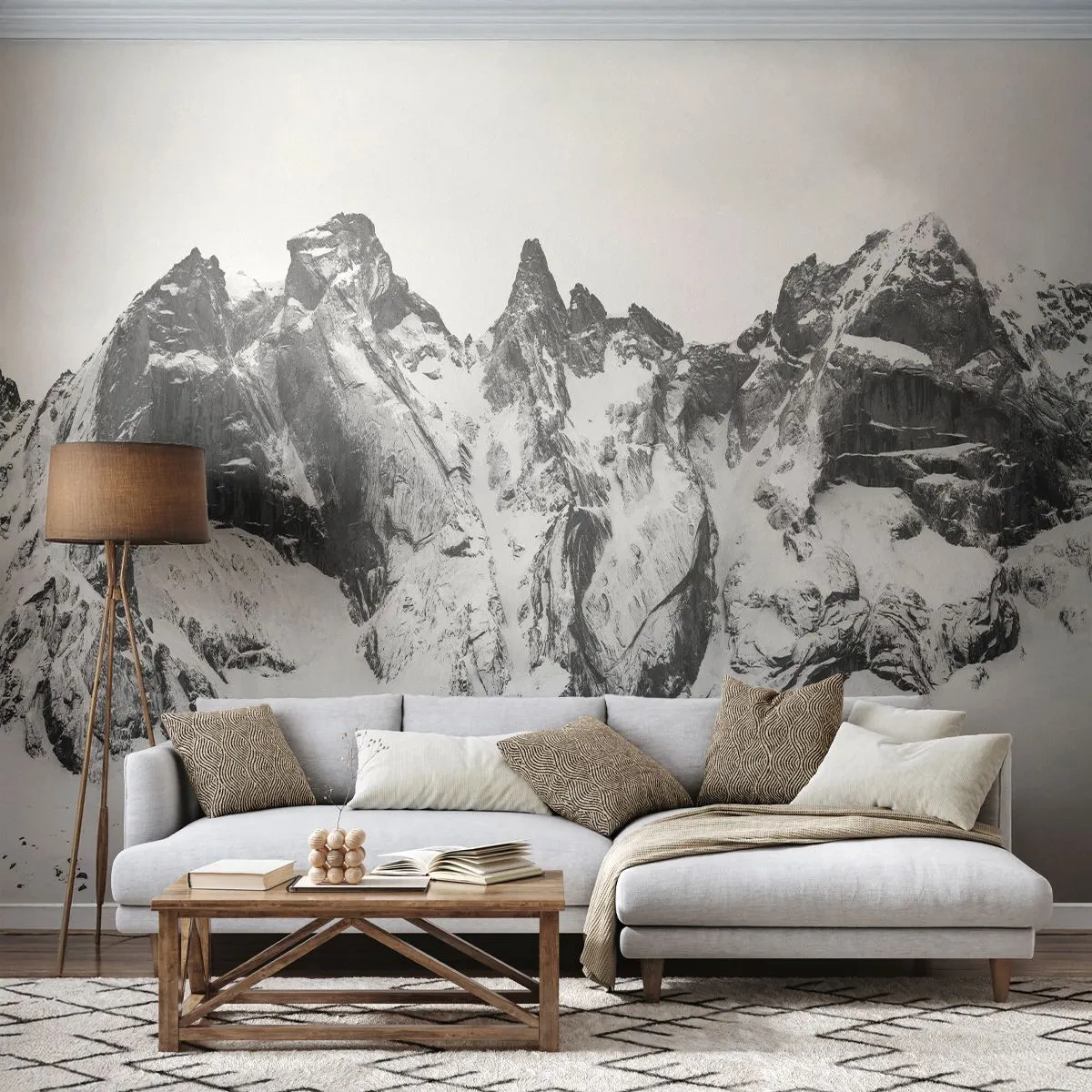 Fototapeta Samolepicí Deluxe Sticker - Hrozivý žulový hřeben - Krajina, hory, Alpy - 250x175 cm