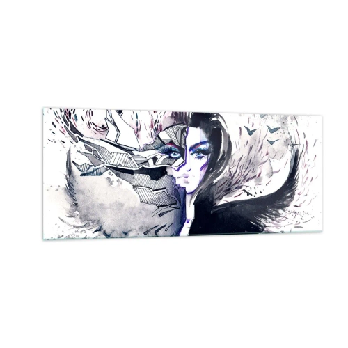 Obraz na skle - Démonická a krásná - 100x40 cm
