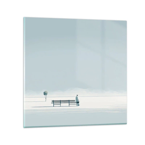 Obraz na skle - Ano, čekám. - 30x30 cm