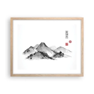 Plakát v rámu světlý dub - Za hranicí vzdálenosti - 50x40 cm