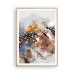 Plakát v rámu světlý dub - Poezie mezi strunami - 70x100 cm