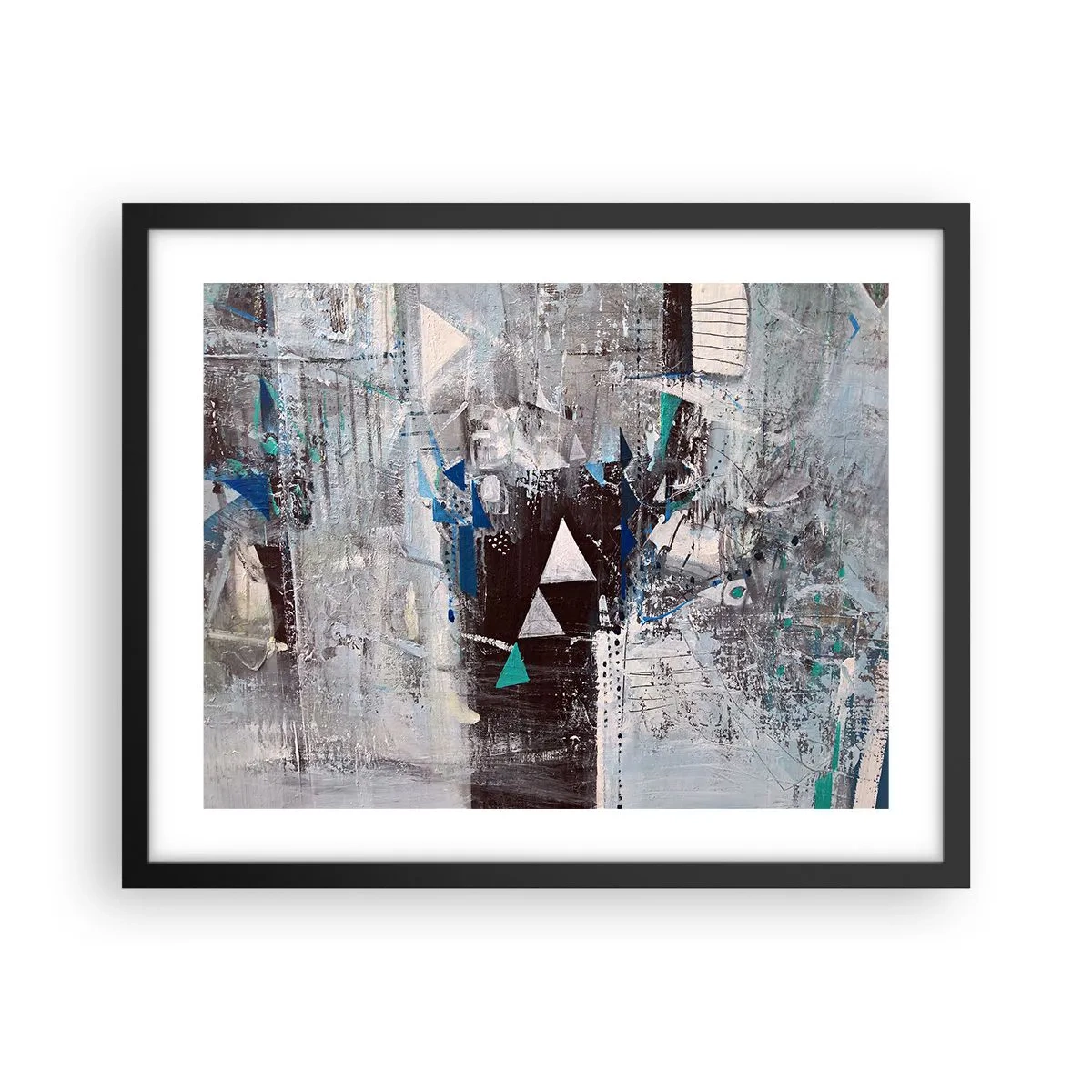 Plakát v černém rámu - Přednostní pořadí trojúhelníků - 50x40 cm