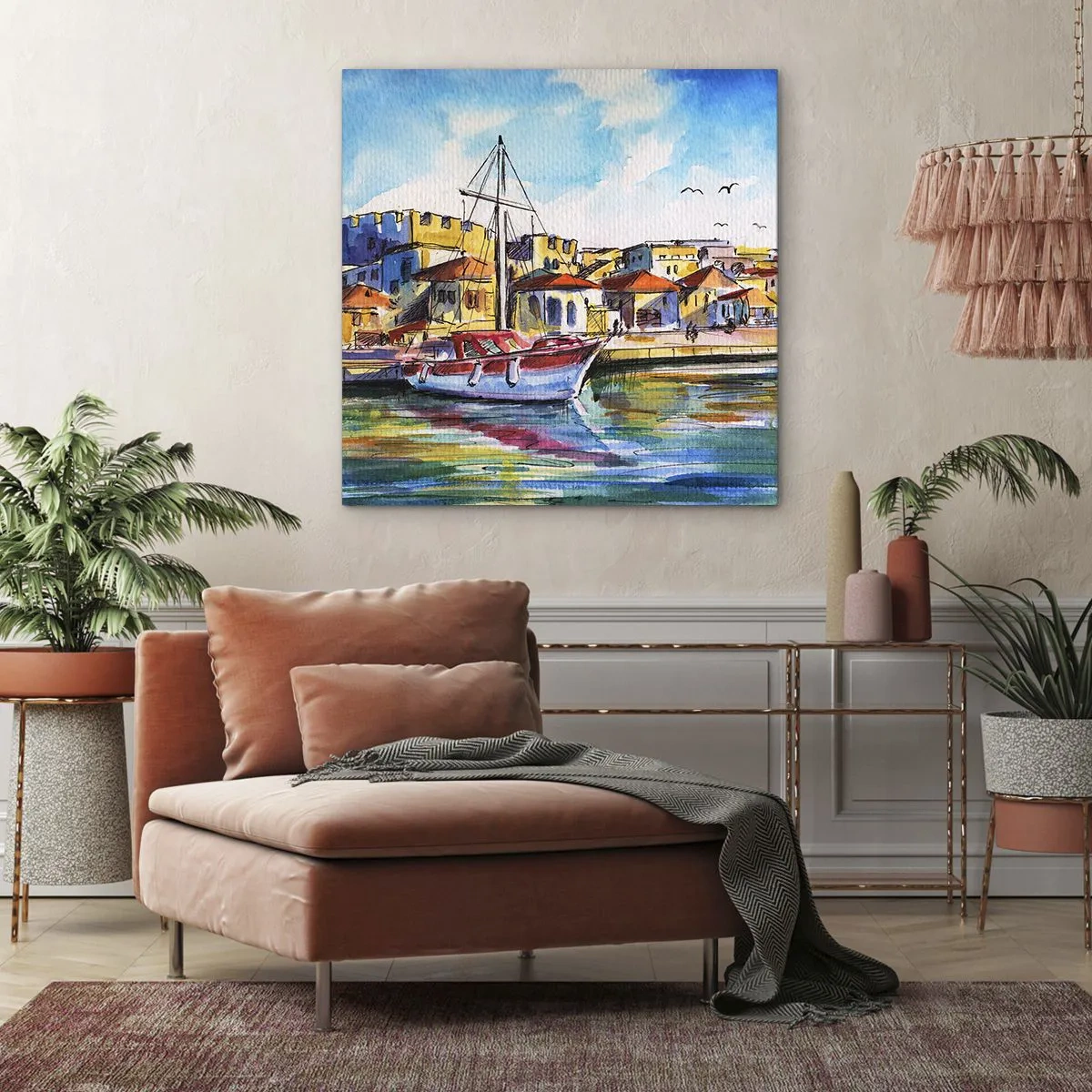 Obraz na plátně - Duhové odpoledne - 60x60 cm