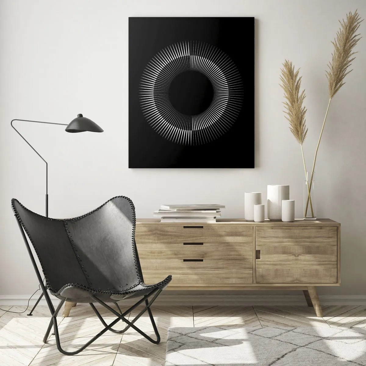 Obraz na skle - Černé slunce - 50x70 cm