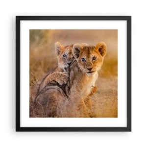 Plakát v černém rámu - Nevyrušovat! Hrajme si - 40x40 cm