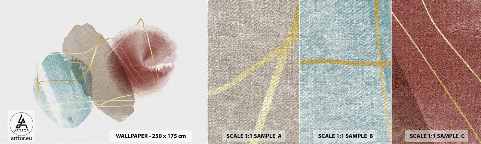 Vzor Fototapety Premium Canvas - Korálky prostoru - Abstrakce, Kus, Moderní vzor - 100x30 cm