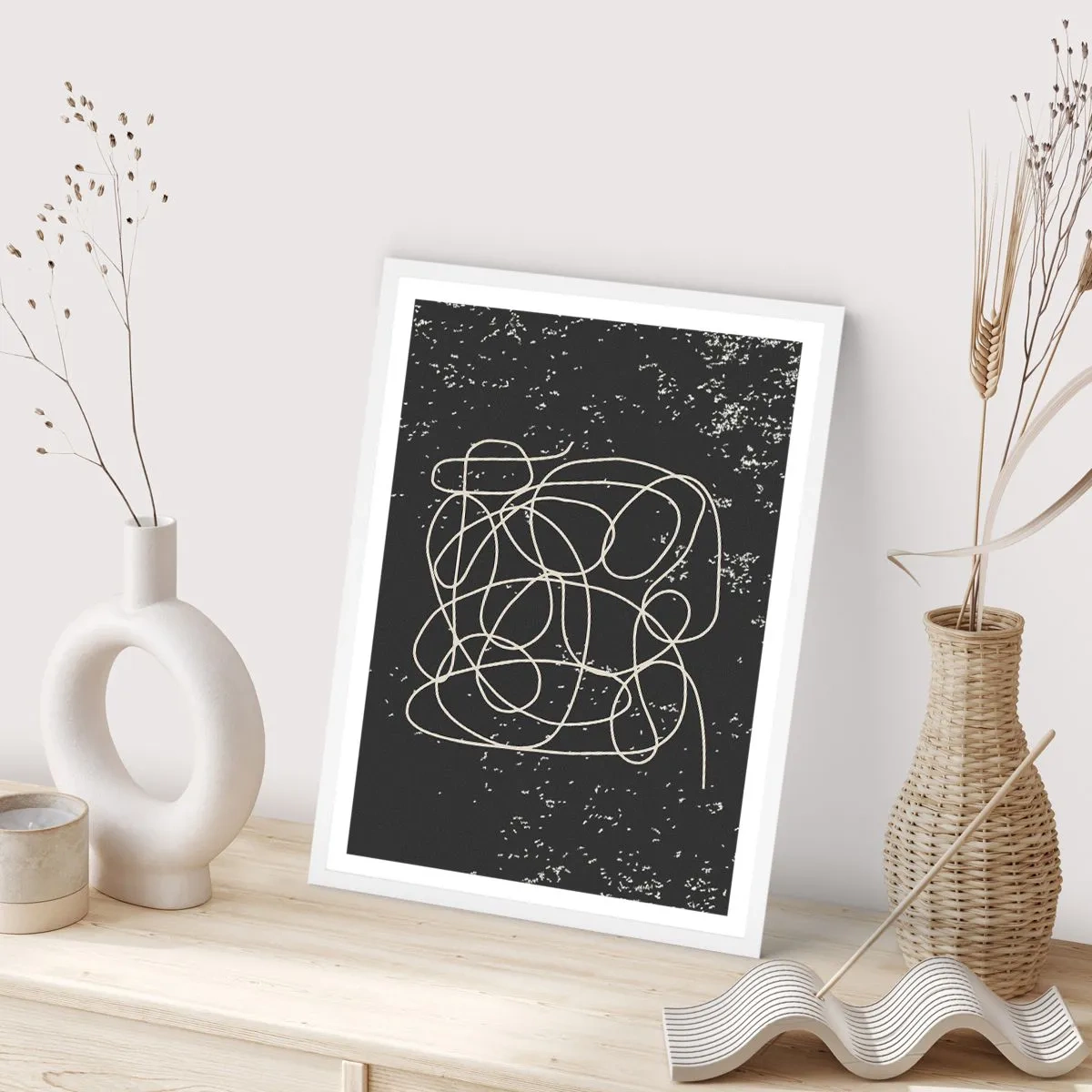 Plakát v bílém rámu - Toulání myslí - 70x100 cm