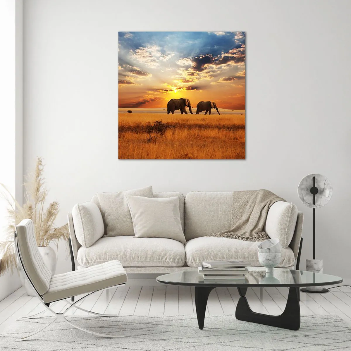 Obraz na skle - Rodinná procházka - 40x40 cm