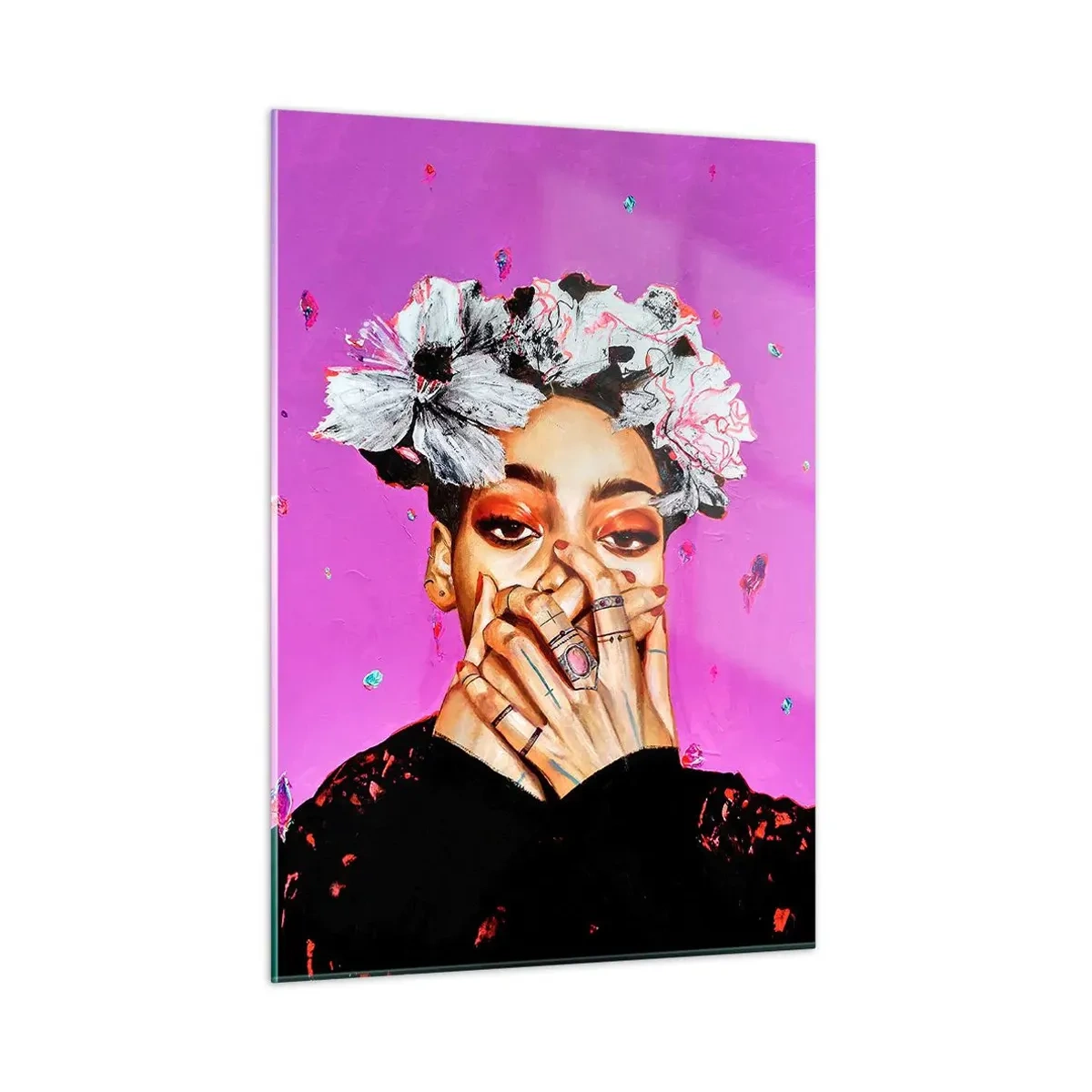 Obraz na skle - Trochu bláznivá - 50x70 cm