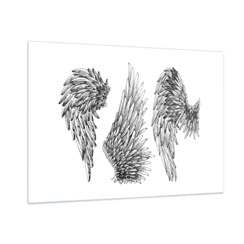 Obraz na skle - I ty se můžeš stát andělem - 100x70 cm