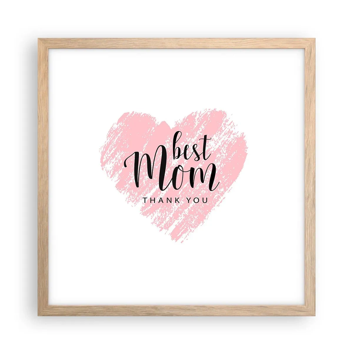 Plakát v rámu světlý dub - Vždy pravá chvíle - 40x40 cm