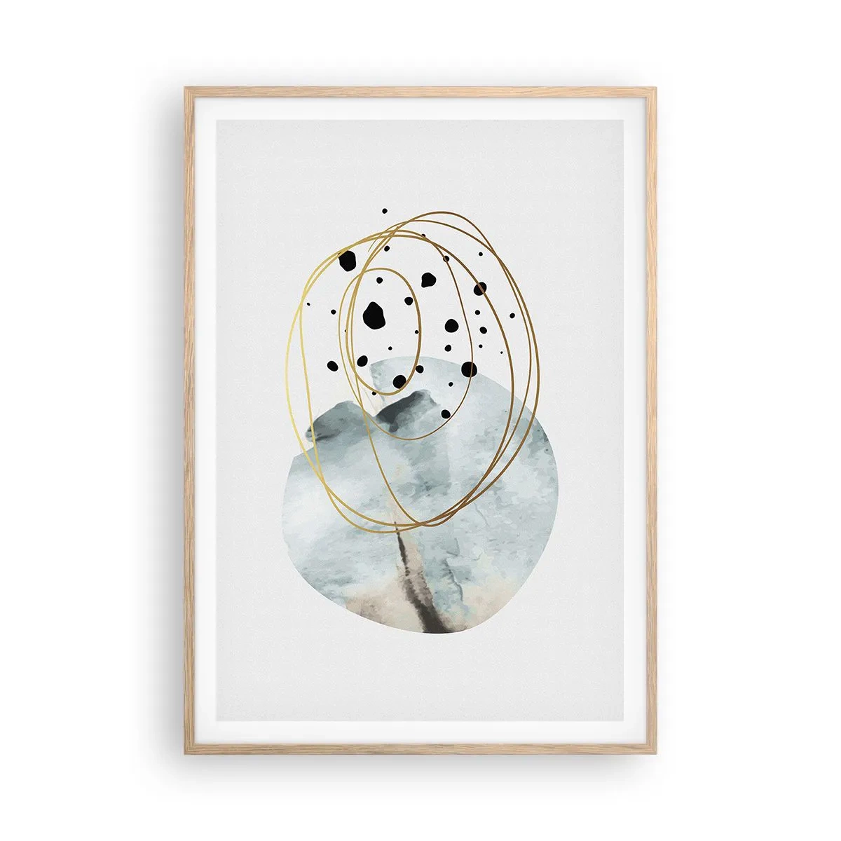 Plakát v rámu světlý dub - V objetí prostoru - 70x100 cm