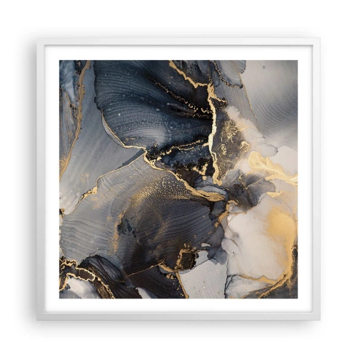 Plakát v bílém rámu - Život kamene - 60x60 cm