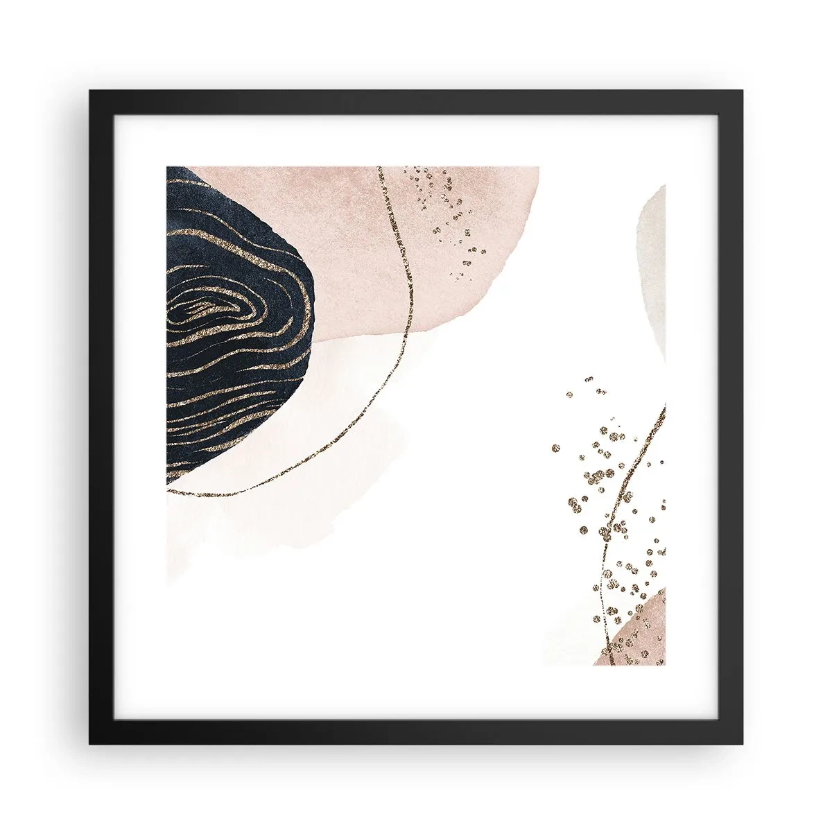 Plakát v černém rámu - Vše plyne - 40x40 cm
