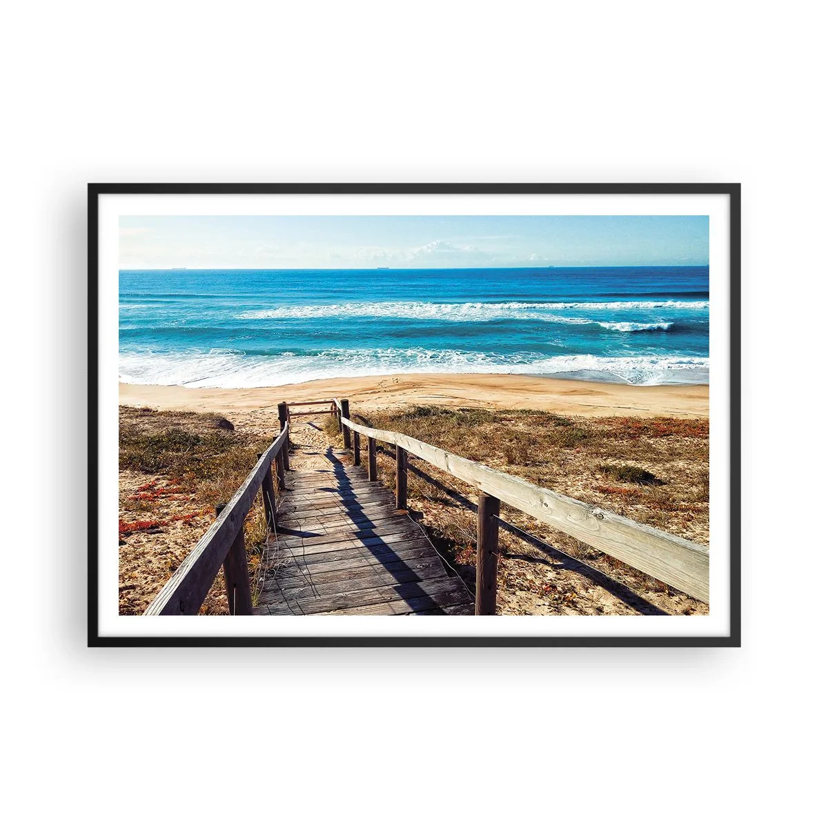 Plakát v černém rámu - Běž! - 100x70 cm