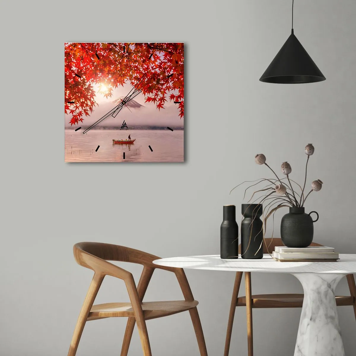 Nástěnné hodiny - V japonském stylu - 30x30 cm