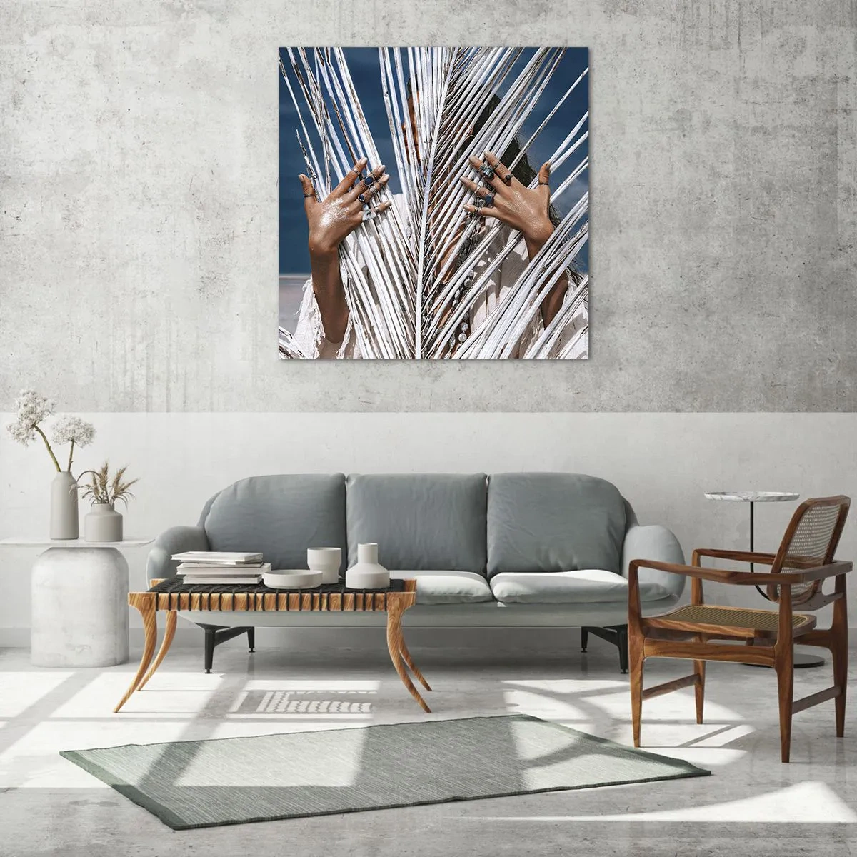 Obraz na skle - Šamanová holka? - 40x40 cm