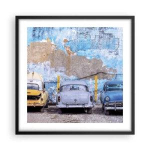 Plakát v černém rámu - Setkání veteránů - 50x50 cm