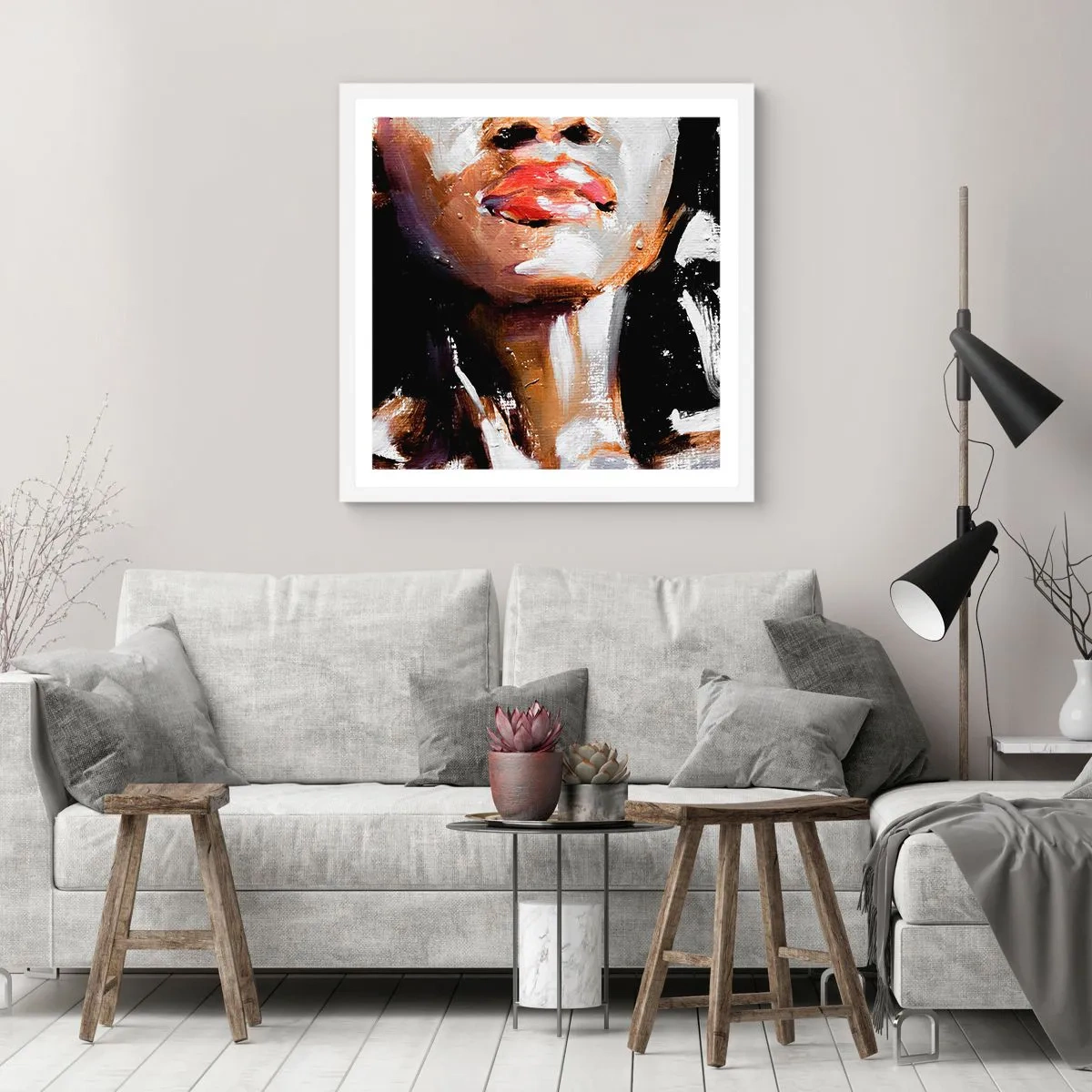 Plakát v bílém rámu - Hrdost bez předsudků - 60x60 cm