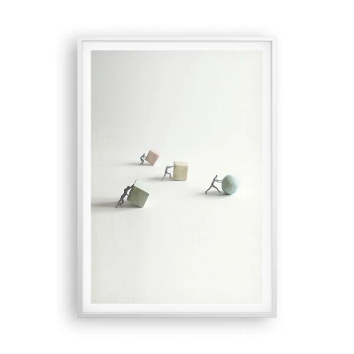 Plakát v bílém rámu - Život samotný - 70x100 cm