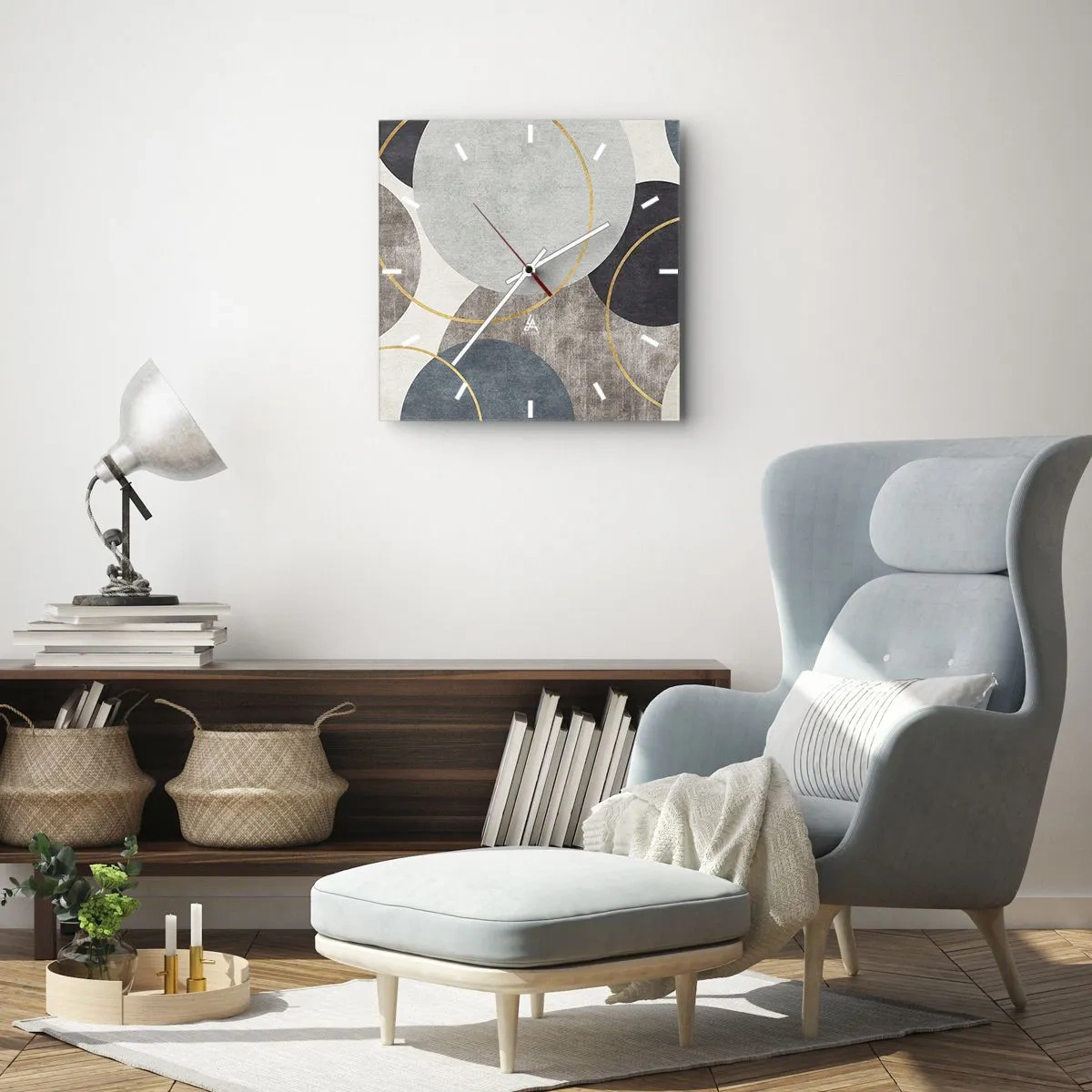 Nástěnné hodiny - Kruh za kruhem - 40x40 cm