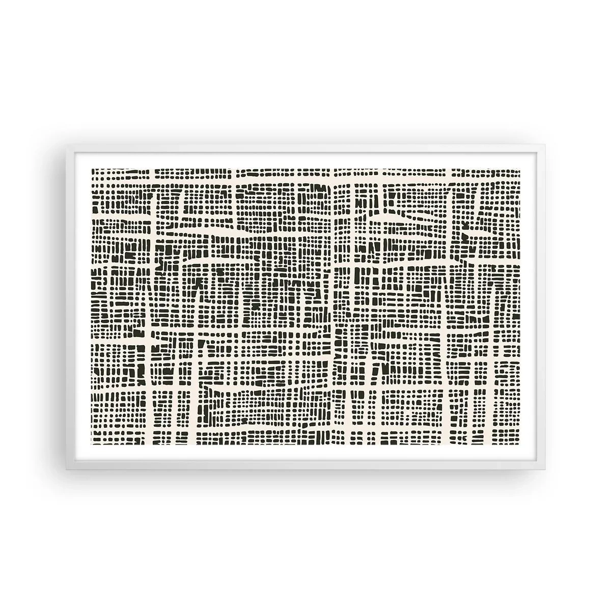 Plakát v bílém rámu - Tkaná kompozice - 91x61 cm