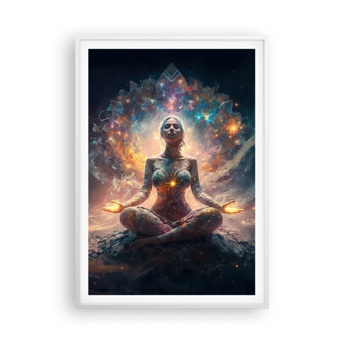 Plakát v bílém rámu - Proudění dobré energie - 70x100 cm