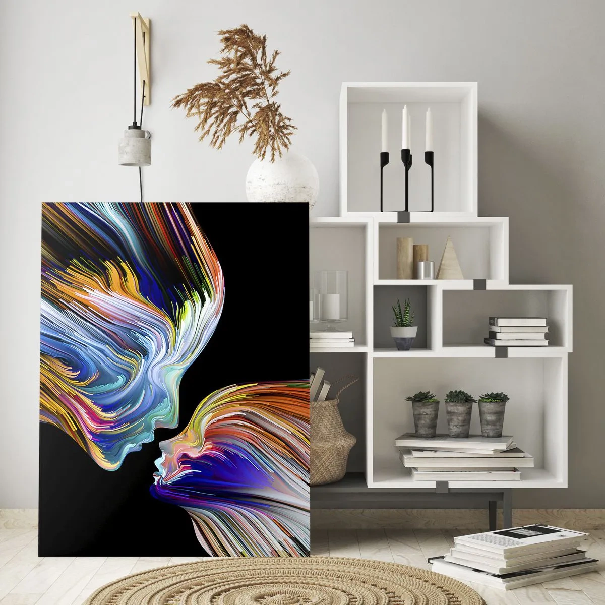 Obraz na skle - Fúze energie a světla - 70x100 cm