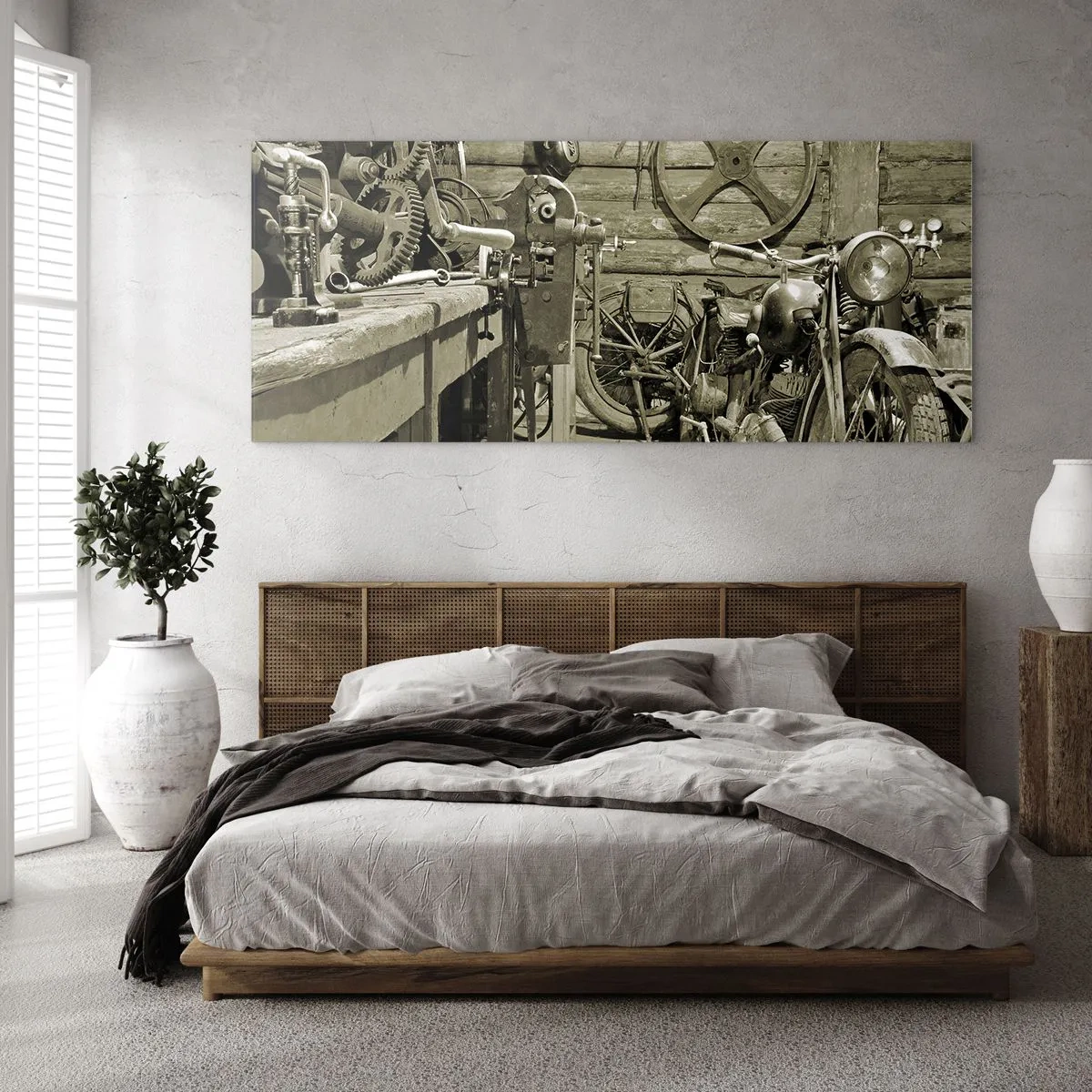 Obraz na skle - V kůlně strýce Vládi - 100x40 cm