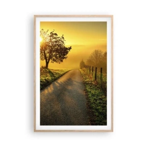 Plakát v rámu světlý dub - Medové odpoledne - 61x91 cm
