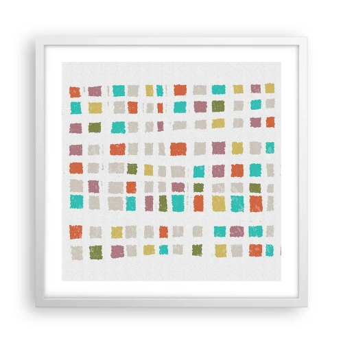 Plakát v bílém rámu - Neznámá hra - 50x50 cm