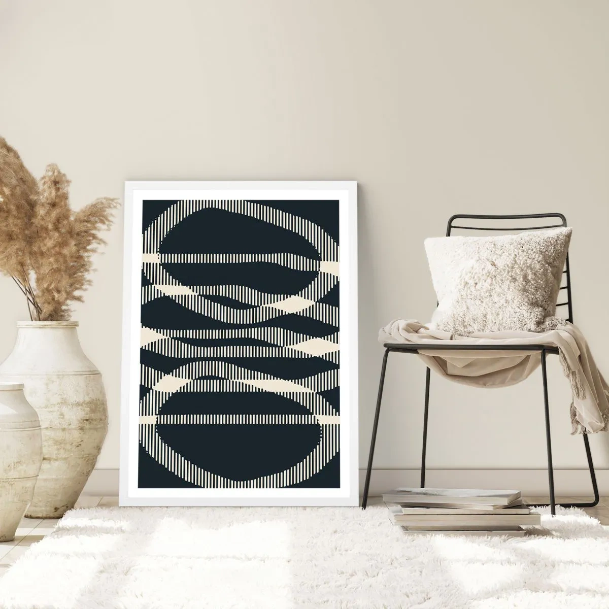 Plakát v bílém rámu - Pokus o prolomení temnoty - 50x70 cm